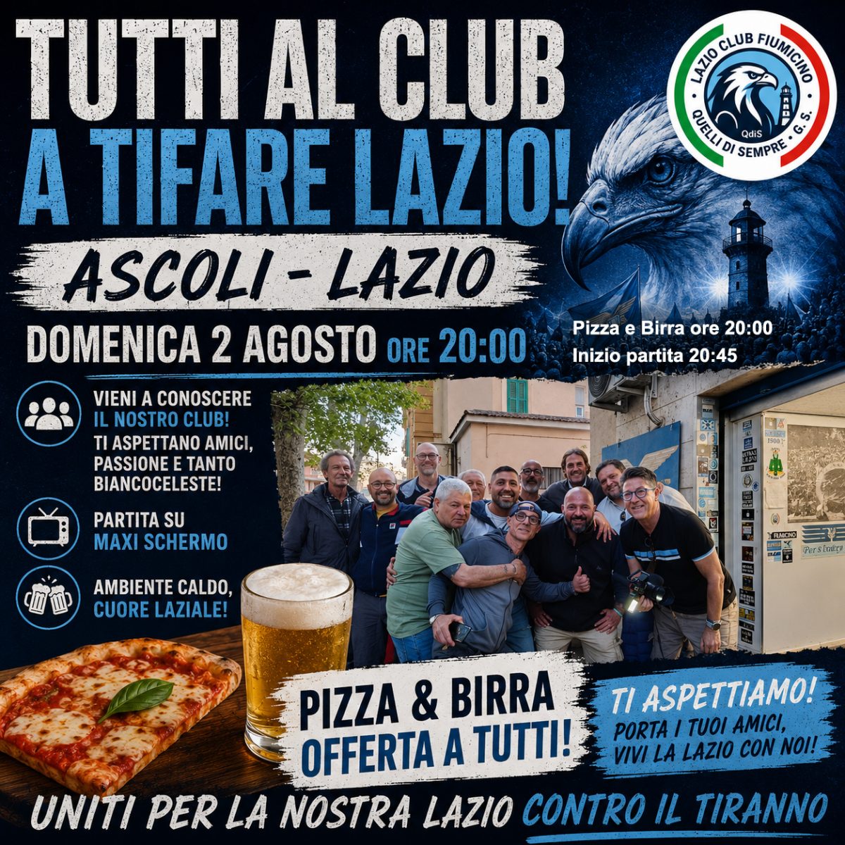 ⚪🔵 TUTTI AL CLUB A TIFARE LA LAZIO!